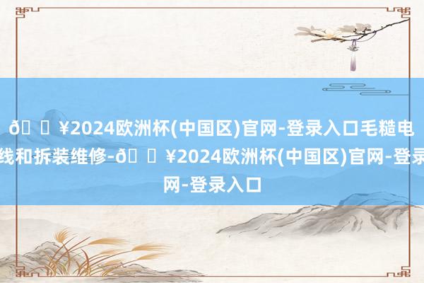 🔥2024欧洲杯(中国区)官网-登录入口毛糙电气布线和拆装维修-🔥2024欧洲杯(中国区)官网-登录入口