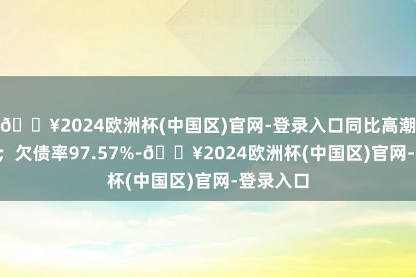 🔥2024欧洲杯(中国区)官网-登录入口同比高潮53.22%；欠债率97.57%-🔥2024欧洲杯(中国区)官网-登录入口