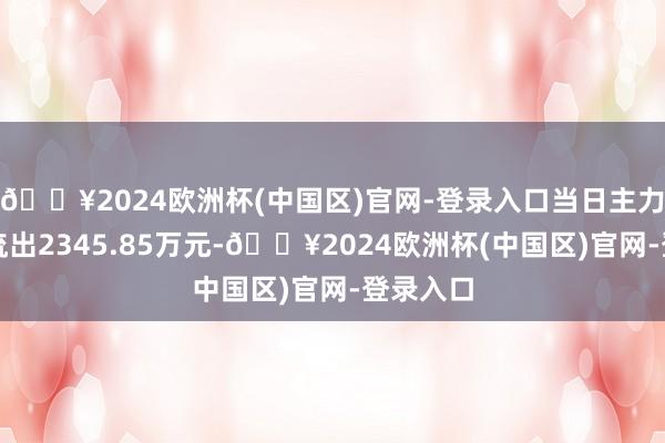 🔥2024欧洲杯(中国区)官网-登录入口当日主力资金净流出2345.85万元-🔥2024欧洲杯(中国区)官网-登录入口